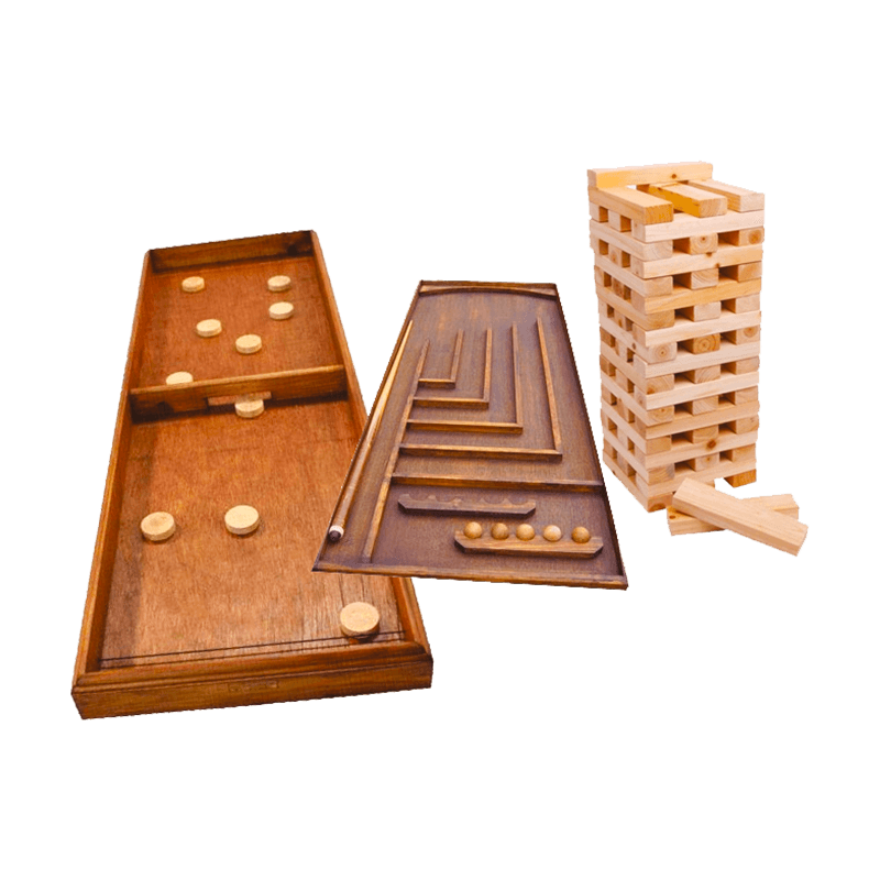 PACK 5 JEUX EN BOIS